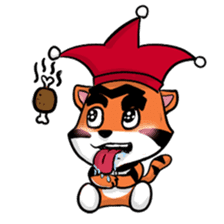 Funny & Cute Tiger Clown Stickers sticker #2356367