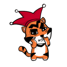 Funny & Cute Tiger Clown Stickers sticker #2356368