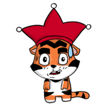 Funny & Cute Tiger Clown Stickers sticker #2356369