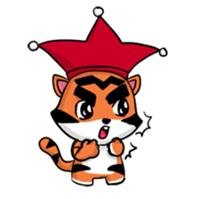 Funny & Cute Tiger Clown Stickers sticker #2356371