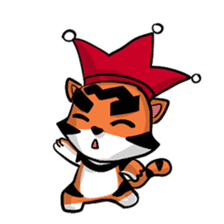 Funny & Cute Tiger Clown Stickers sticker #2356372