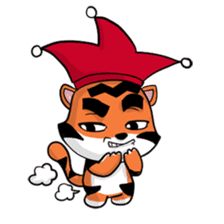 Funny & Cute Tiger Clown Stickers sticker #2356373