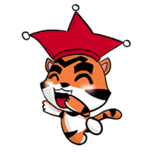Funny & Cute Tiger Clown Stickers sticker #2356374
