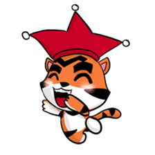 Funny & Cute Tiger Clown Stickers sticker #2356374