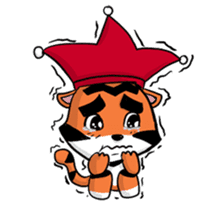 Funny & Cute Tiger Clown Stickers sticker #2356375