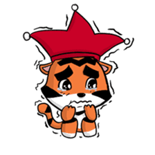 Funny & Cute Tiger Clown Stickers sticker #2356375
