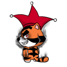 Funny & Cute Tiger Clown Stickers sticker #2356376