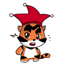 Funny & Cute Tiger Clown Stickers sticker #2356377