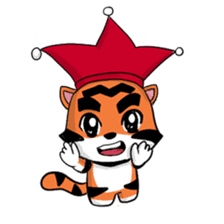 Funny & Cute Tiger Clown Stickers sticker #2356378