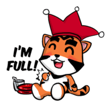 Funny & Cute Tiger Clown Stickers sticker #2356380