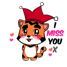 Funny & Cute Tiger Clown Stickers sticker #2356381