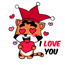 Funny & Cute Tiger Clown Stickers sticker #2356382