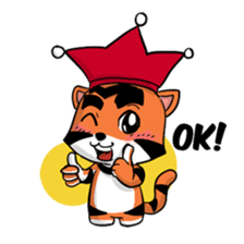 Funny & Cute Tiger Clown Stickers sticker #2356385
