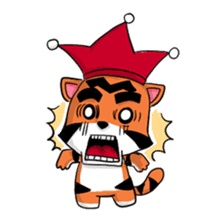 Funny & Cute Tiger Clown Stickers sticker #2356386