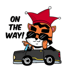 Funny & Cute Tiger Clown Stickers sticker #2356388