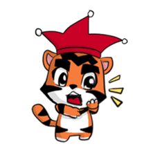 Funny & Cute Tiger Clown Stickers sticker #2356392