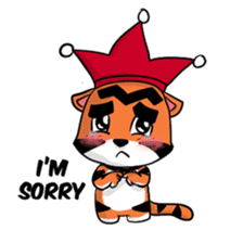 Funny & Cute Tiger Clown Stickers sticker #2356393