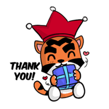 Funny & Cute Tiger Clown Stickers sticker #2356395