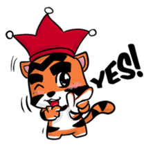 Funny & Cute Tiger Clown Stickers sticker #2356397