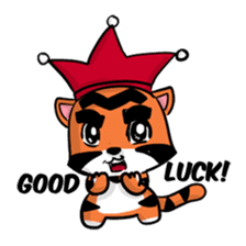 Funny & Cute Tiger Clown Stickers sticker #2356398