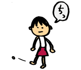 A short-hair girl's ordinary days sticker #2358925