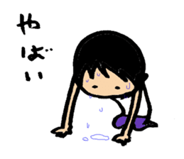 A short-hair girl's ordinary days sticker #2358956