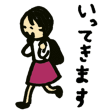 A short-hair girl's ordinary days sticker #2358957