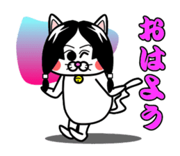 Topknot cat Tamao sticker #2358962