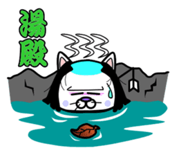 Topknot cat Tamao sticker #2358973