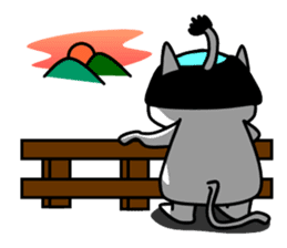 Topknot cat Tamao sticker #2358985