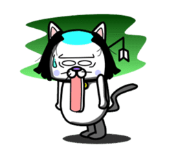 Topknot cat Tamao sticker #2358986