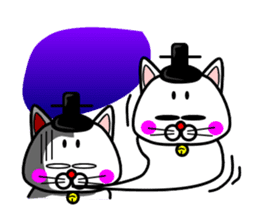 Topknot cat Tamao sticker #2358990