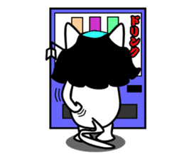 Topknot cat Tamao sticker #2358994