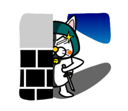 Topknot cat Tamao sticker #2358996