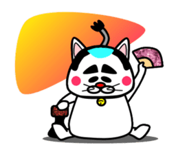 Topknot cat Tamao sticker #2358997