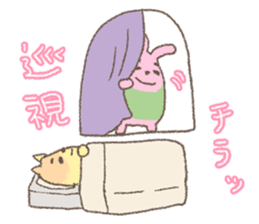 nursing rabbit sticker #2360541