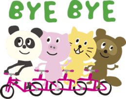 tanuki&panda&pig&cat_Sticker sticker #2361051