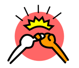 Shoot the "Afro beam":Picture book style sticker #2361162