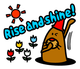 Shoot the "Afro beam":Picture book style sticker #2361163