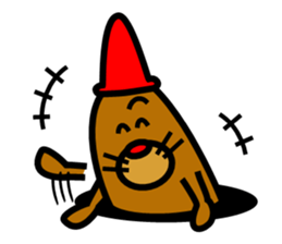 Shoot the "Afro beam":Picture book style sticker #2361192