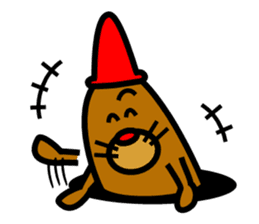 Shoot the "Afro beam":Picture book style sticker #2361192