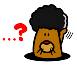 Shoot the "Afro beam":Picture book style sticker #2361197