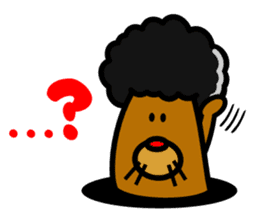 Shoot the "Afro beam":Picture book style sticker #2361197