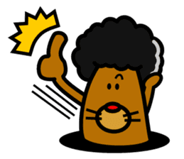 Shoot the "Afro beam":Picture book style sticker #2361198