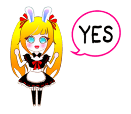 Rabbit Maid Love And Everyday sticker #2361565