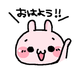 pink rabbit cute sticker #2365160