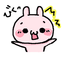 pink rabbit cute sticker #2365162