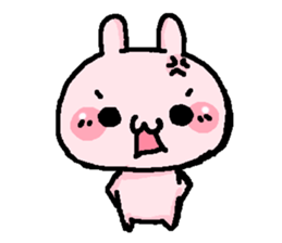 pink rabbit cute sticker #2365163