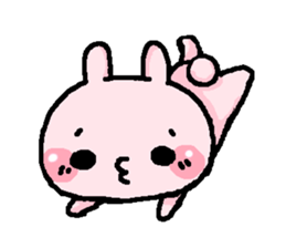 pink rabbit cute sticker #2365165