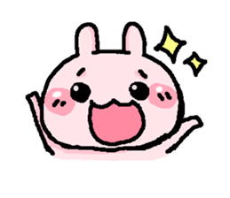 pink rabbit cute sticker #2365166